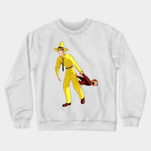 Curious George Man In The Yellow Hat 6 Crewneck Sweatshirt